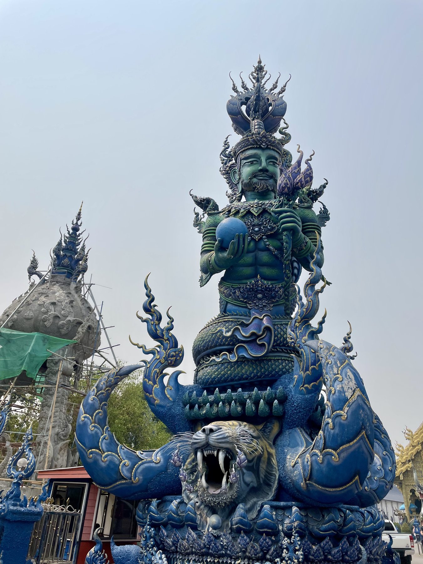 Blue guardian statue in Chiang Rai