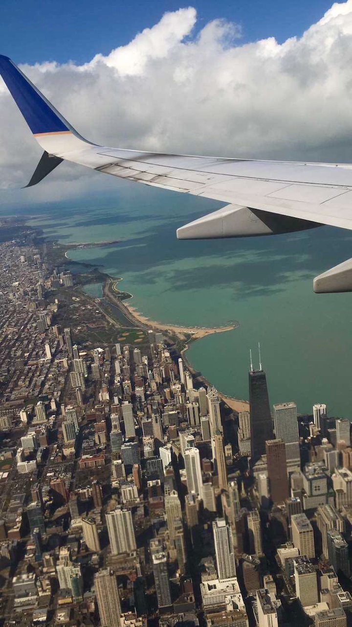Chicago skyline from above