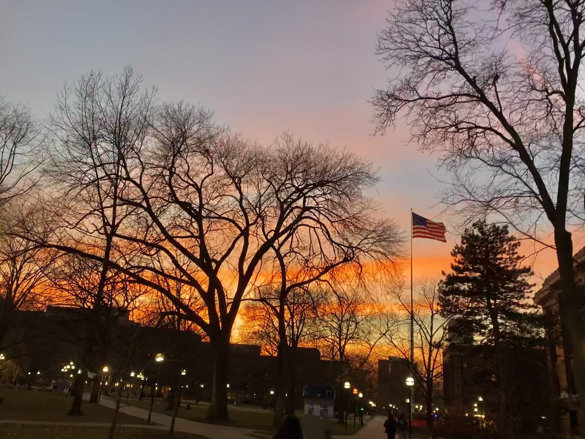 A sunset from the Diag, Ann Arbor