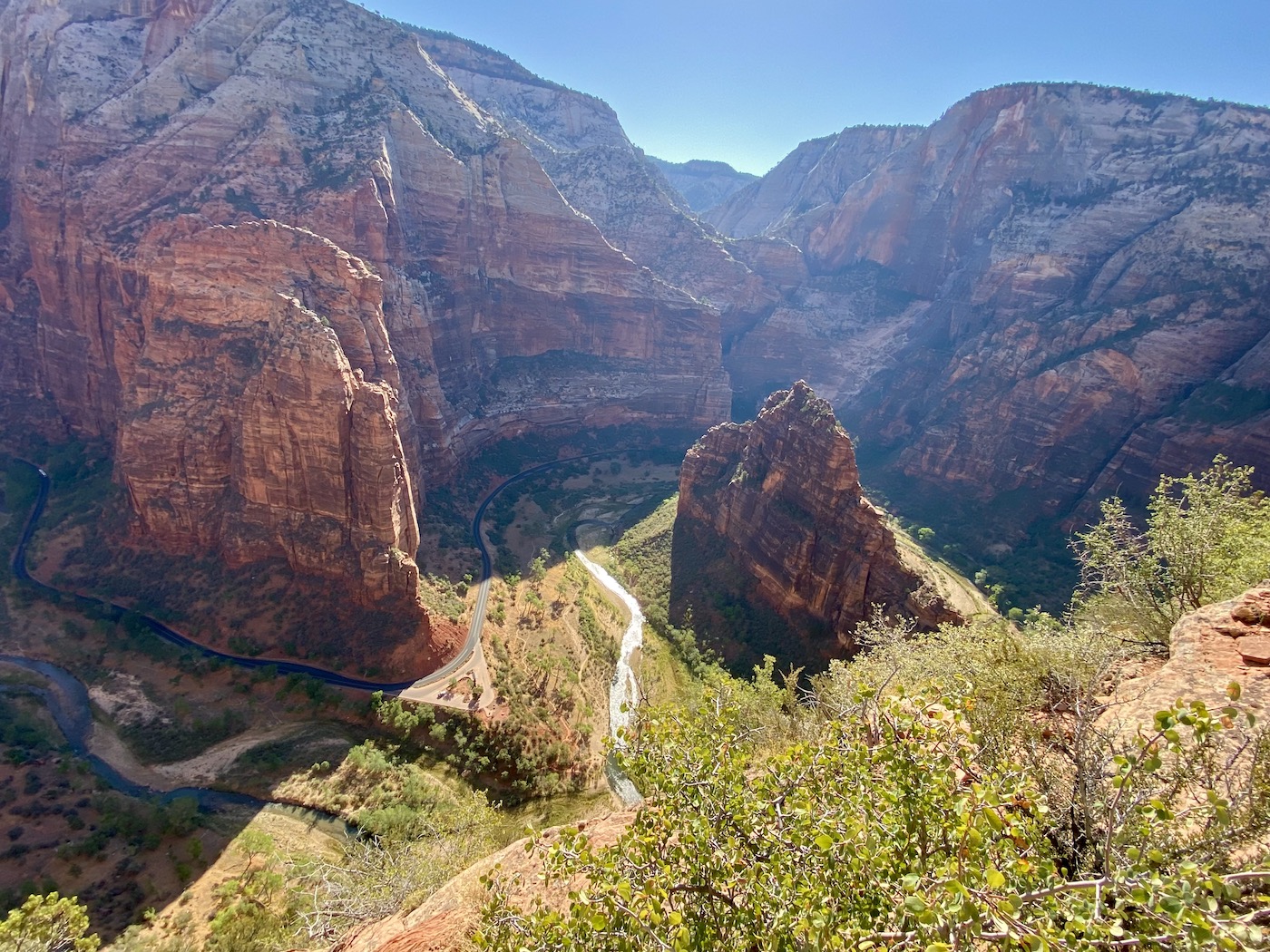 View from the top of Angels Landing Hike, UT