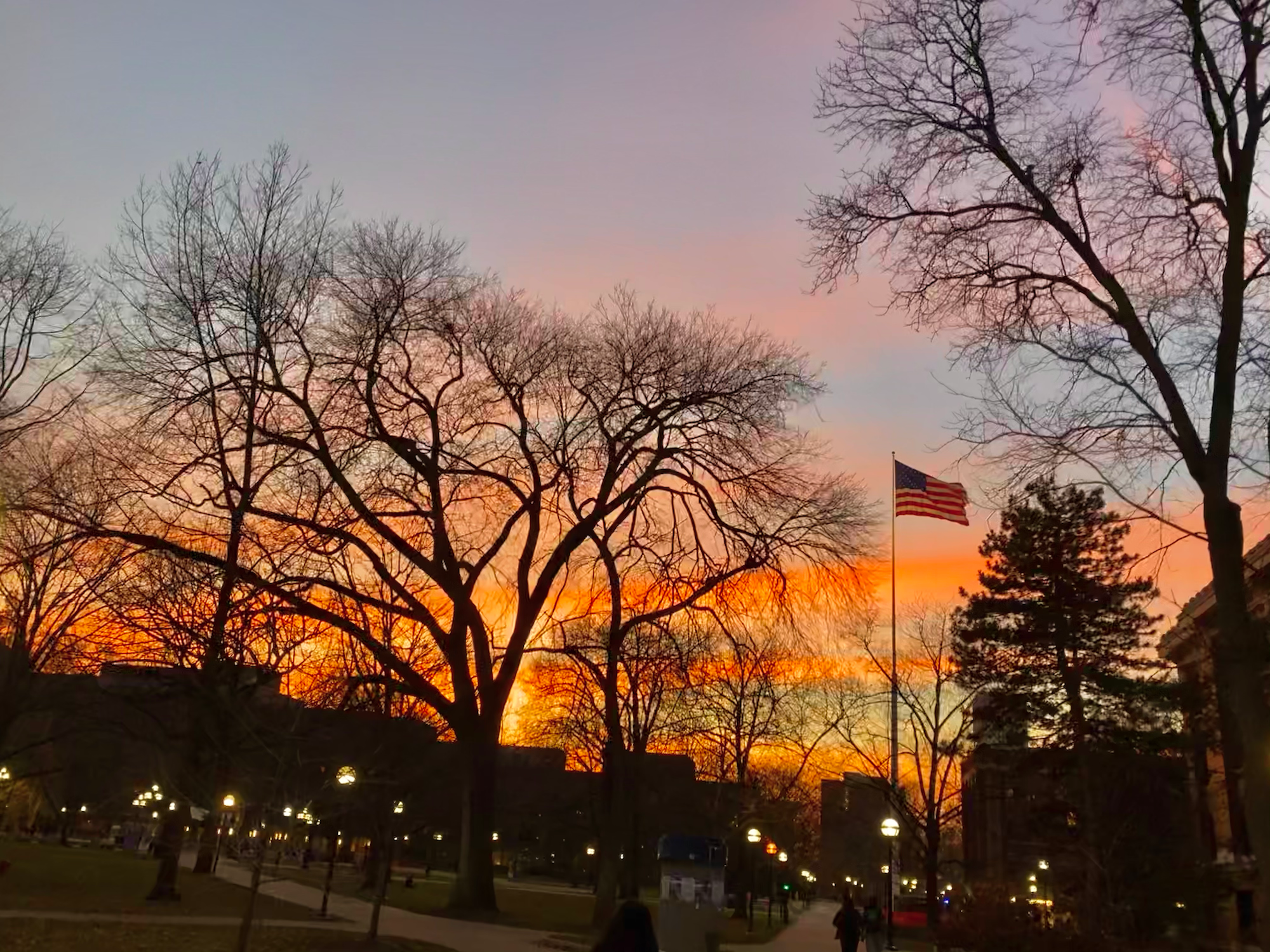 A sunset in the diag