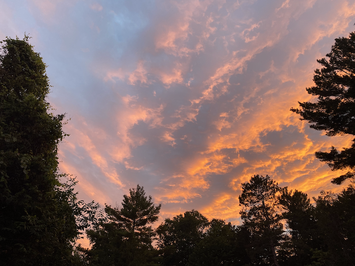 Pink skies in Harrisville, MI